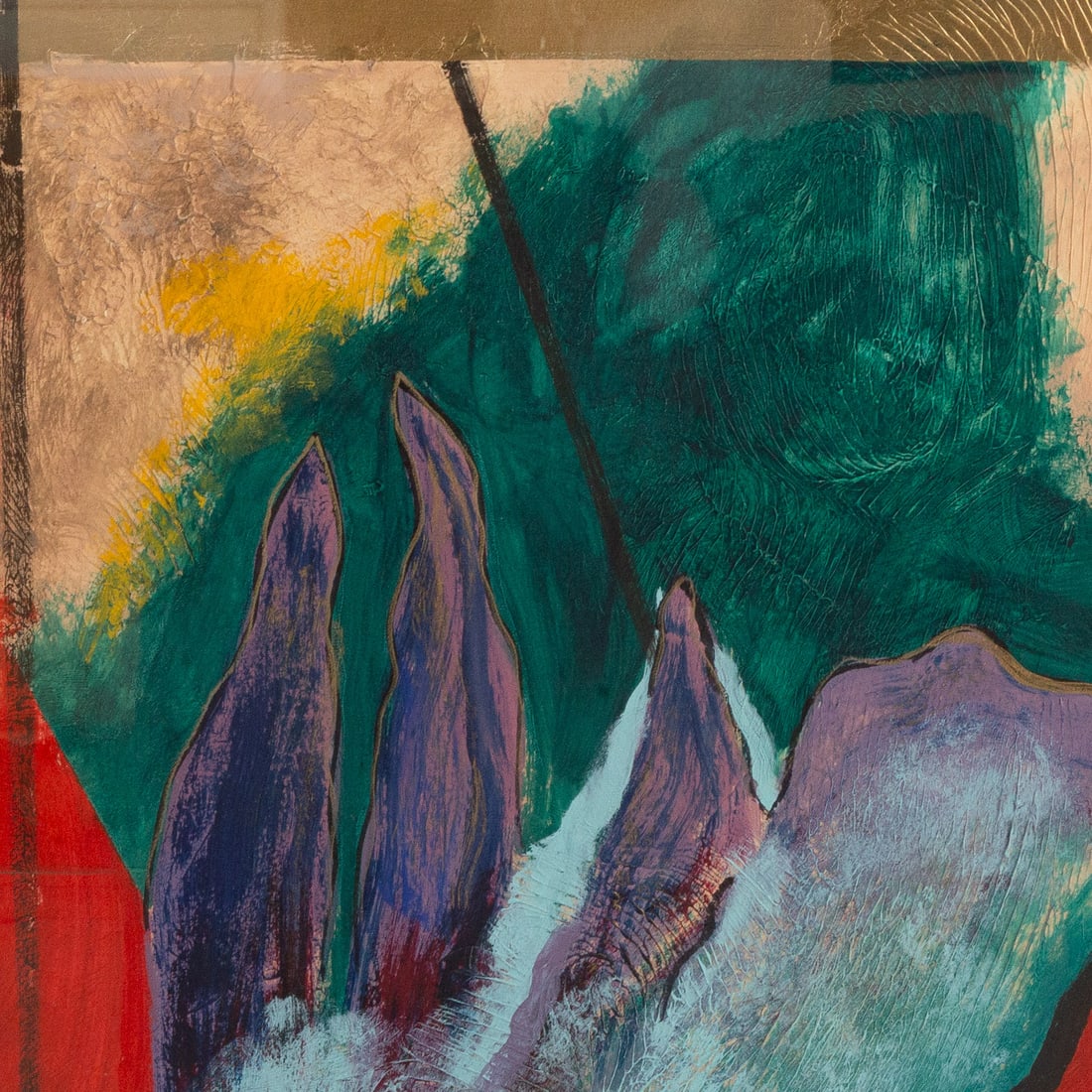 Stephen Karyl. Abstract Composition, block print - 2