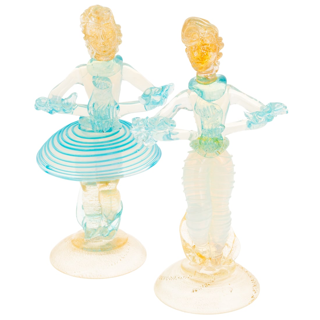 Two Pairs Lampwork Glass Figures - 2
