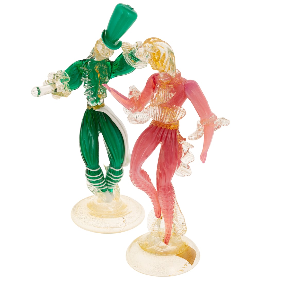 Two Pairs Lampwork Glass Figures - 3