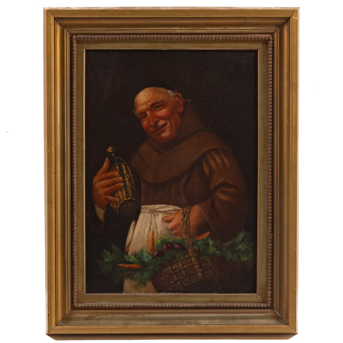 Artist Unknown. Portrait of a Monk, oil: (20th century) Oil on canvas, unsigned, 21 x 15 in., framed size: 27 1/2 x 21 1/2 in.
