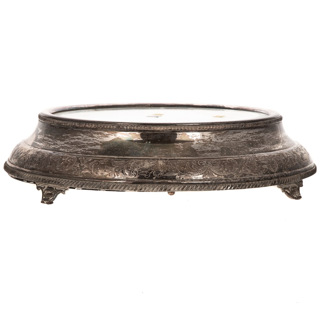 Silver Plated-Mounted Mirrored Plateau - 3