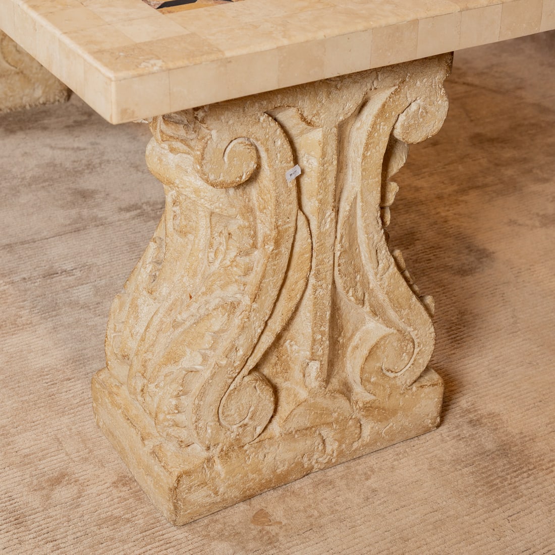 Contemporary Stone & Cast Plaster Table - 4