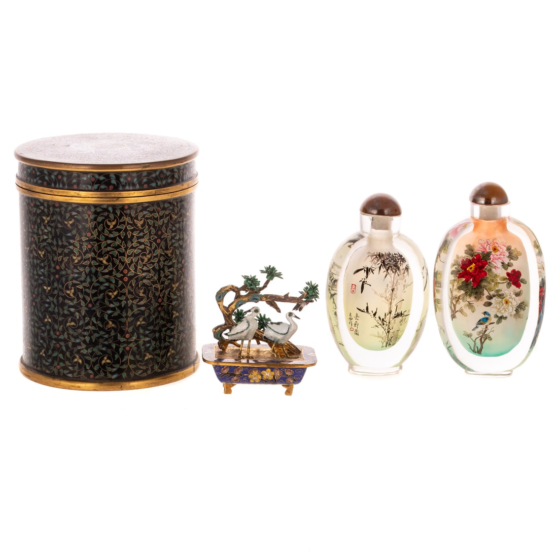 Two Cloisonne Enamel Wares & Snuff Bottles (1 of 3)