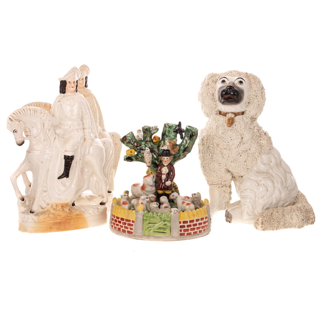 Four Reproduction Staffordshire Figures & Group (1 of 4)