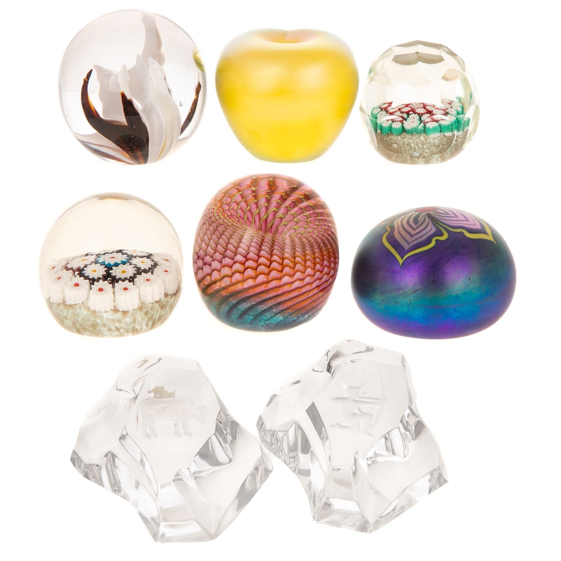 Eight Art Glass Paperweights (1 of 3)