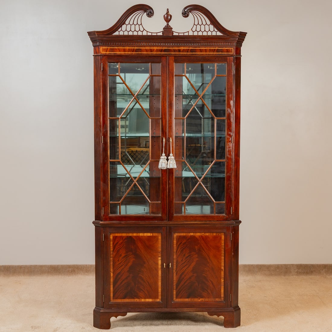 Stickley Mahogany Corner Cabinet (1 of 9)