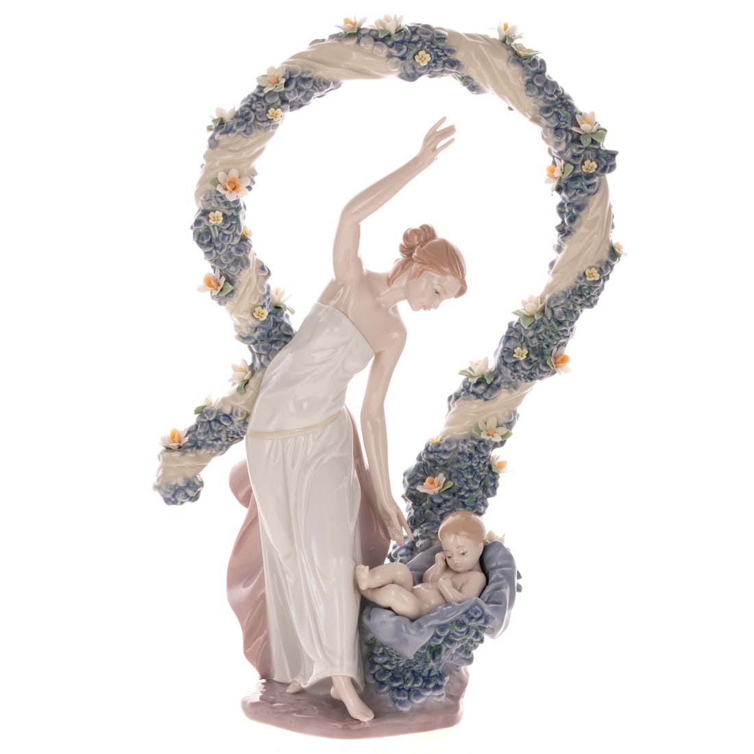 A Lladro "Rebirth" Millennium Porcelain Group: Inspiration Millennium 2000, model #6571, by sculptor Joan Coderch, retired in 2000, 16 1/4 in. H