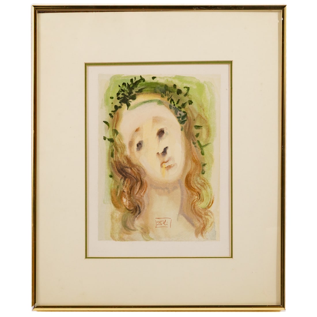 Salvador Dali. Purgatory, color wood engraving: (Spanish, 1904-1989) From the Divine Comedy series, sight size: 11 1/4 x 8 1/2 in., framed size: 18 1/4 x 15 1/4 in. Provenance: Park West Galleries reciept attached to verso