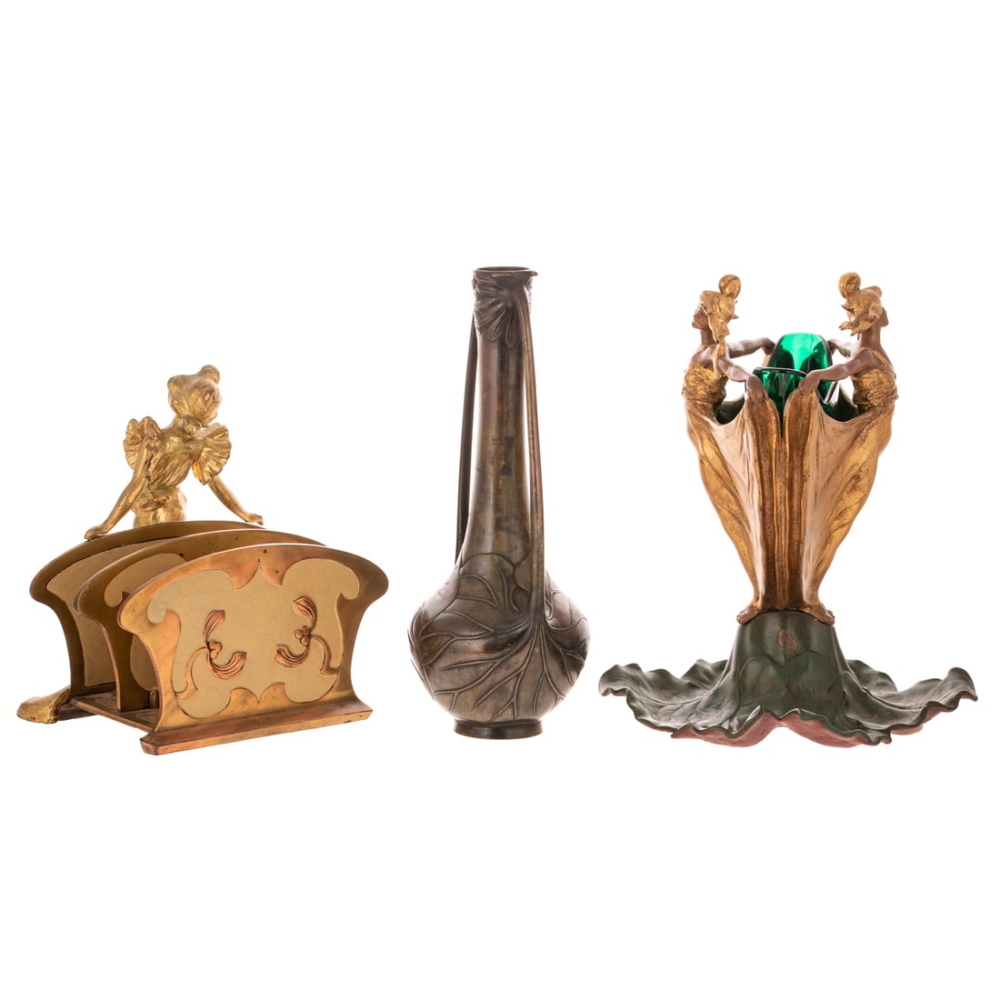 Three Art Nouveau Style Metal Objects - 2