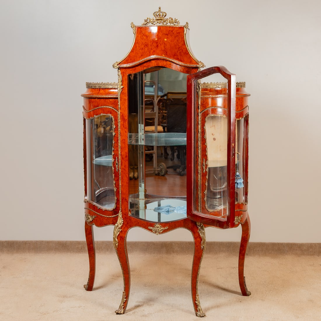 Louis XV Style Ormolu Mounted Walnut Cabinet - 5