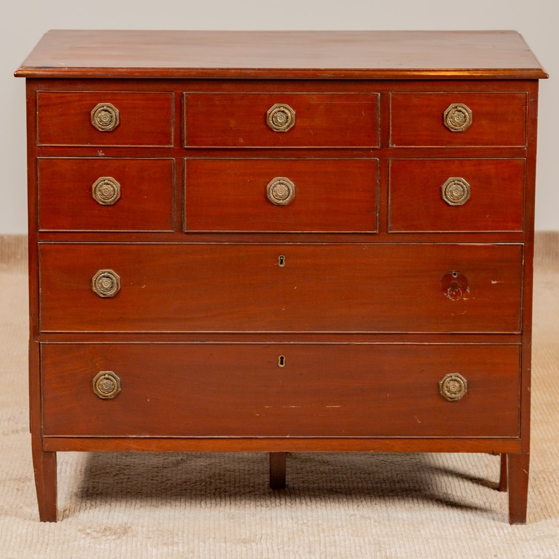 George III Style Mahogany Chest of Drawers (1 of 6)