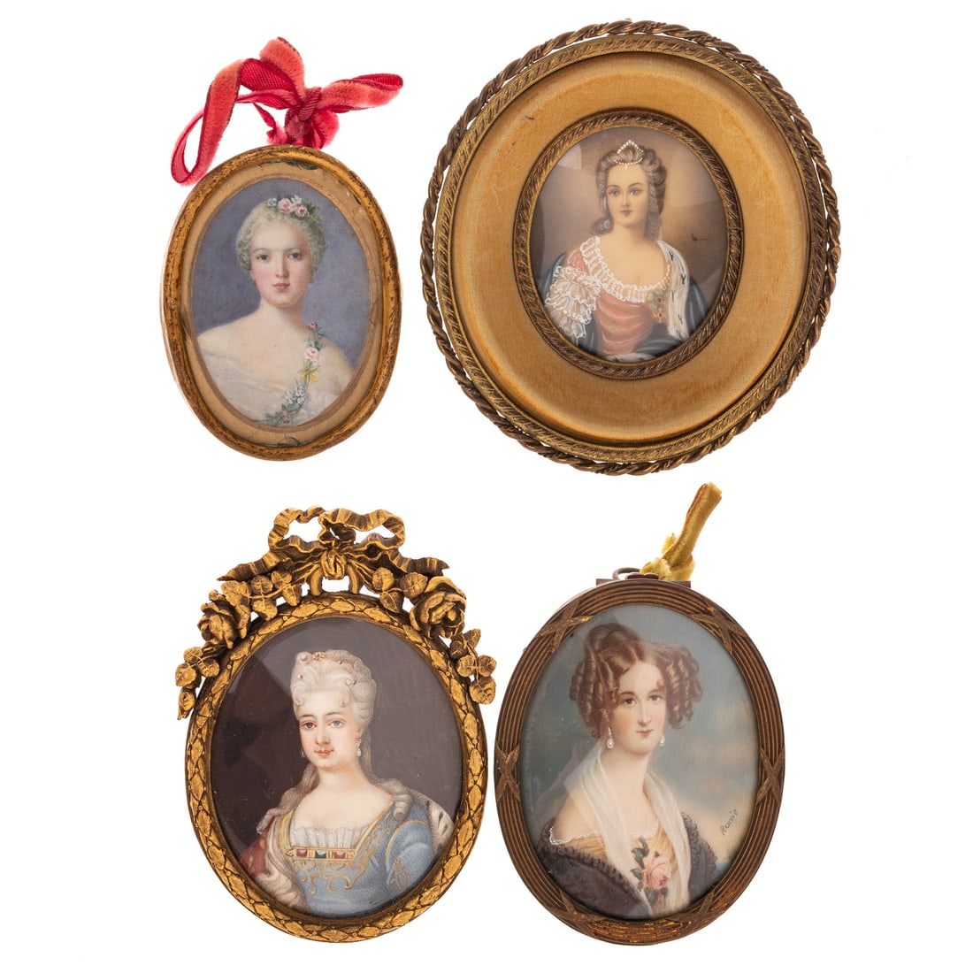 Four European Painted Miniatures of Women (1 of 3)