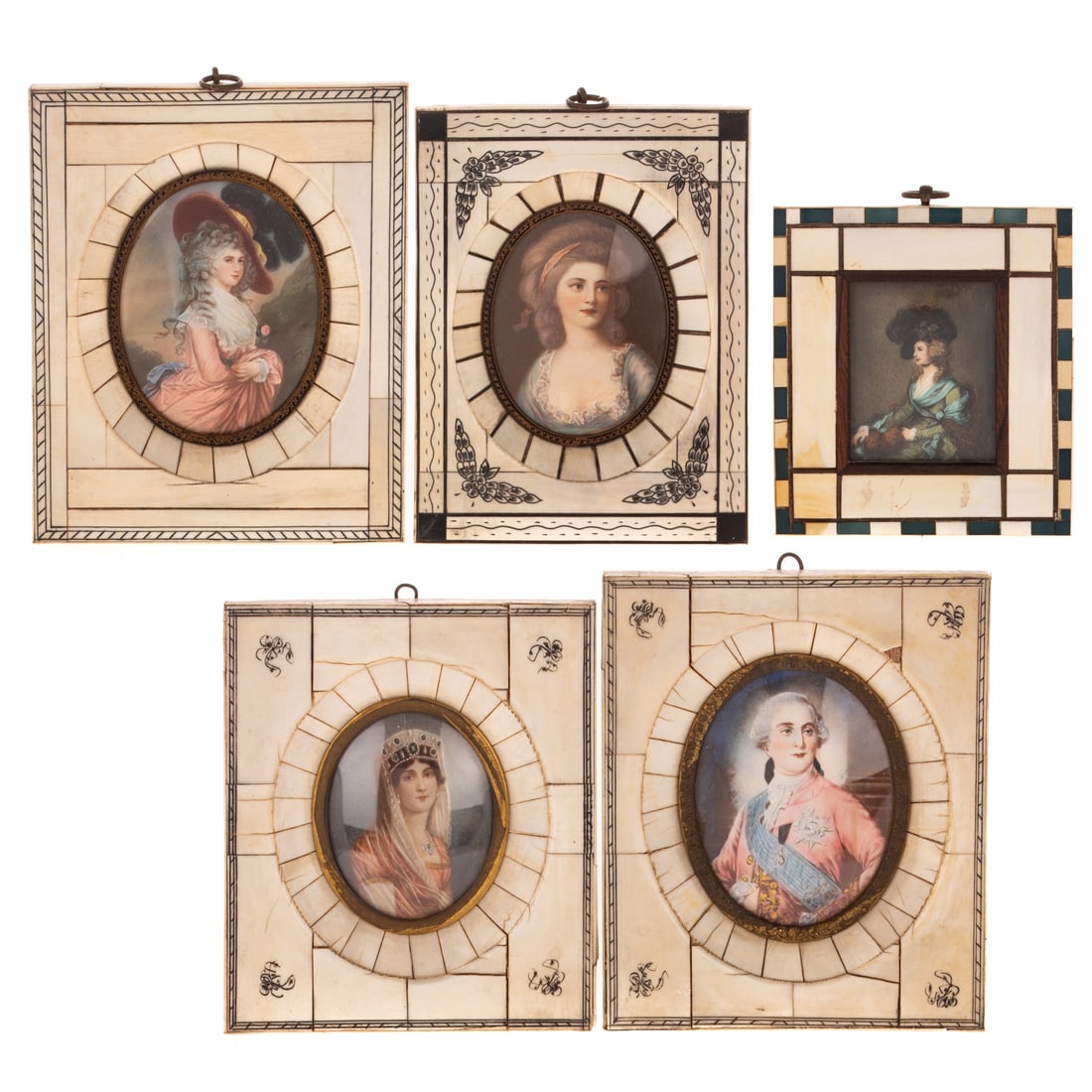 Five Continental Portrait Miniatures (1 of 6)