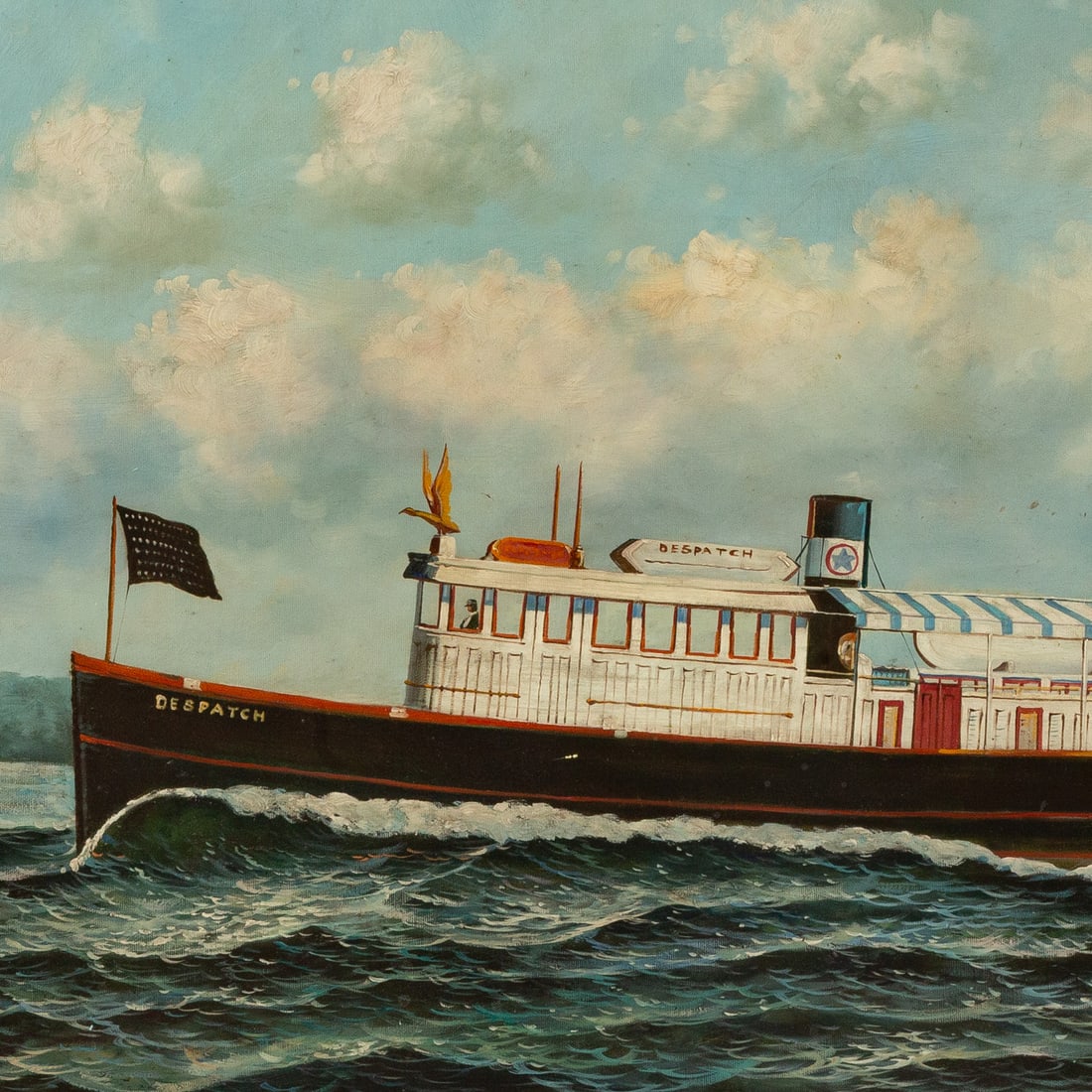 F. Tailroy. Steamboat Despatch, oil - 2