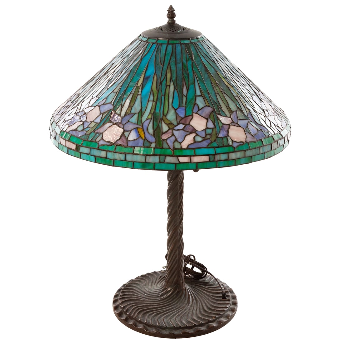 Tiffany Style Art Glass Table Lamp (1 of 3)