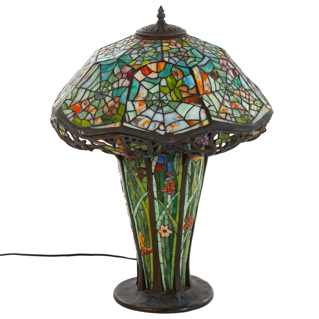 Tiffany-Style Art Glass Table Lamp (1 of 4)