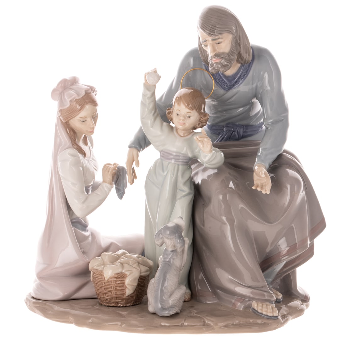 Lladro Porcelain Group "The Holy Family": #5848, 11 in. H