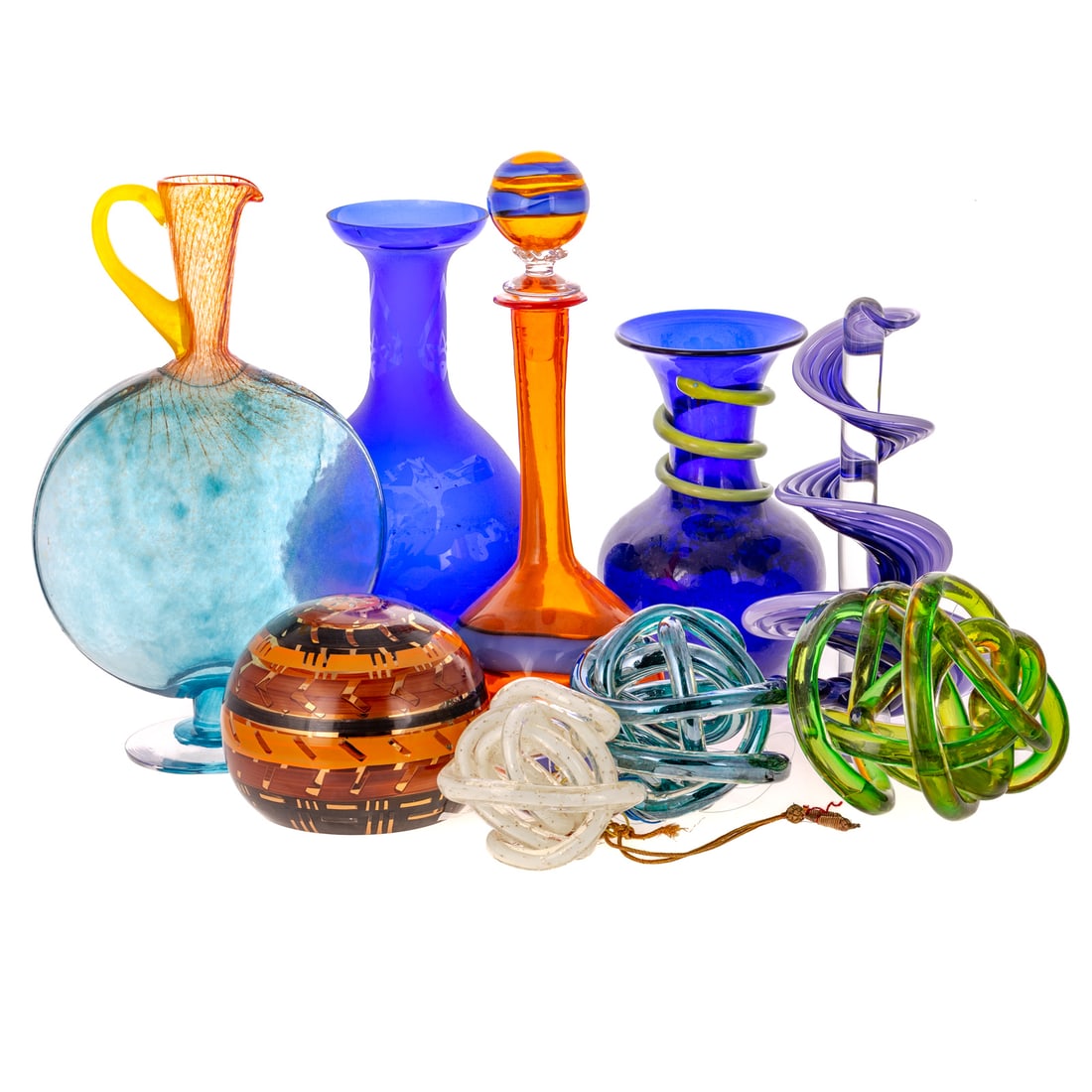 Nine Art Glass Sculptures & Vases (1 of 7)