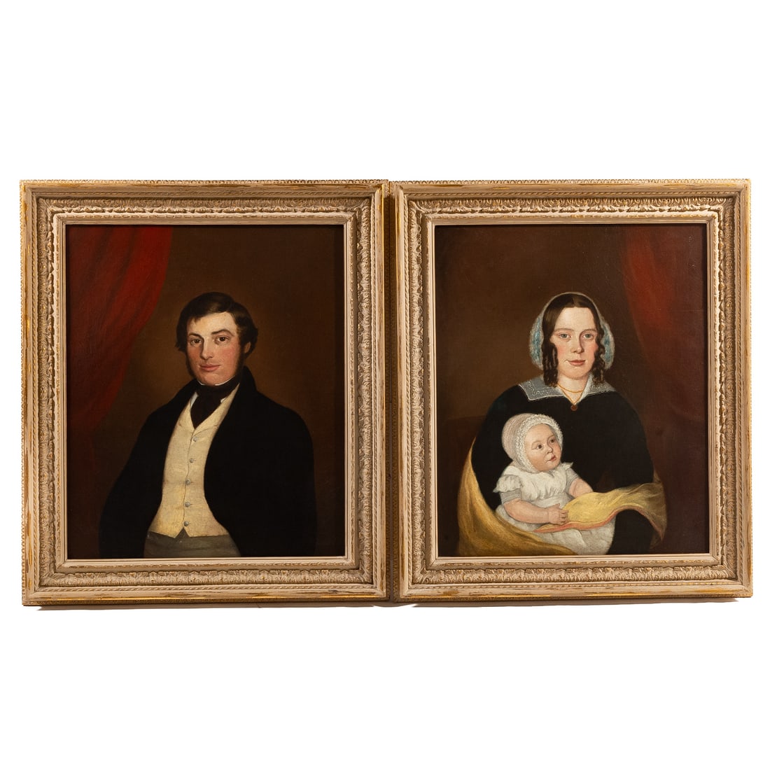 American School. A Pair of Portraits, oil (1 of 4)