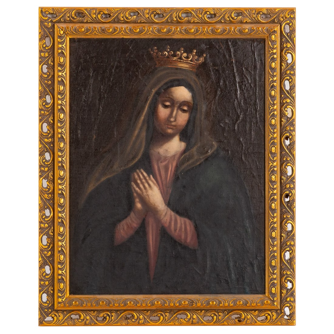 Spanish School. Madonna in Prayer, oil (1 of 4)