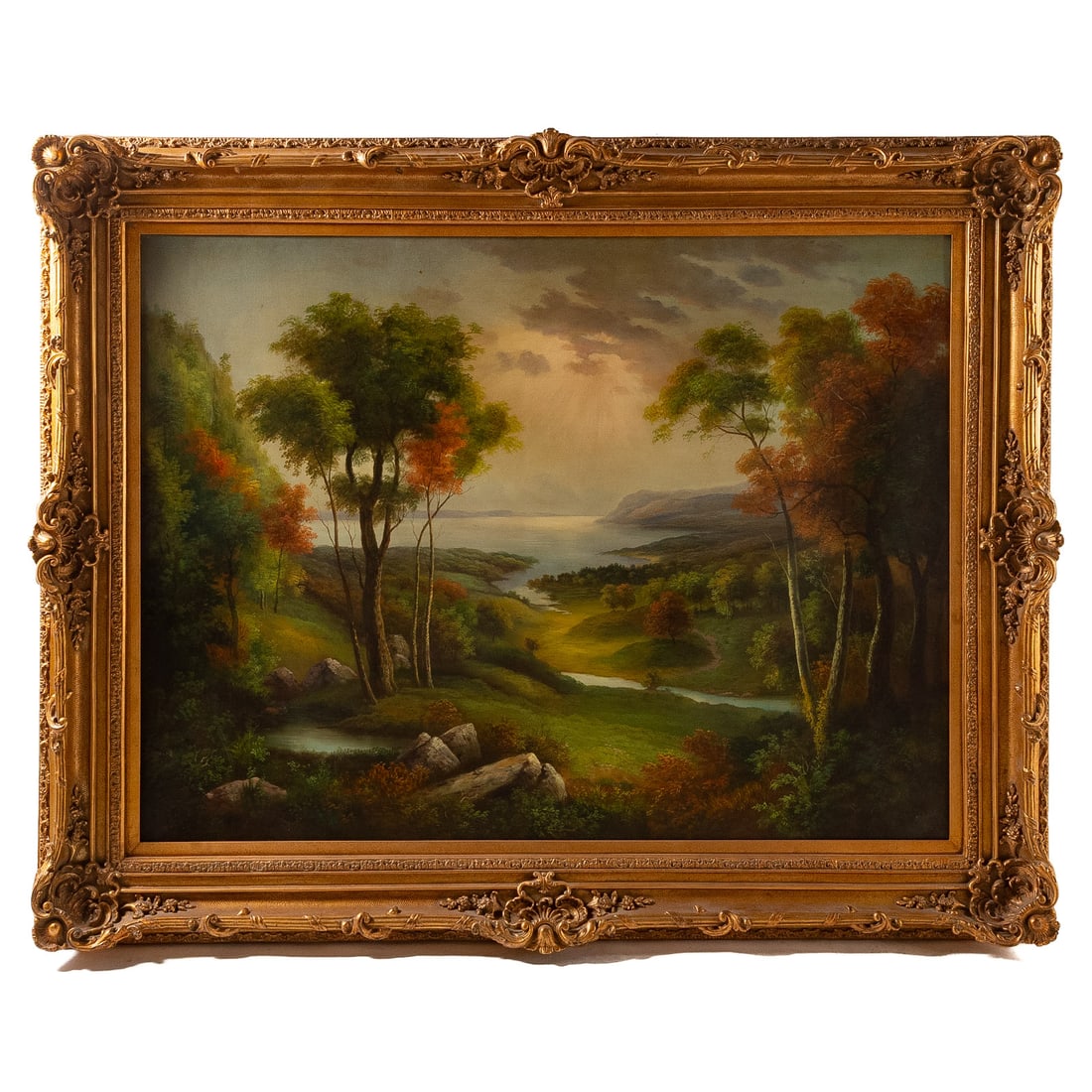 Continental School. River Valley Landscape, oil (1 of 3)