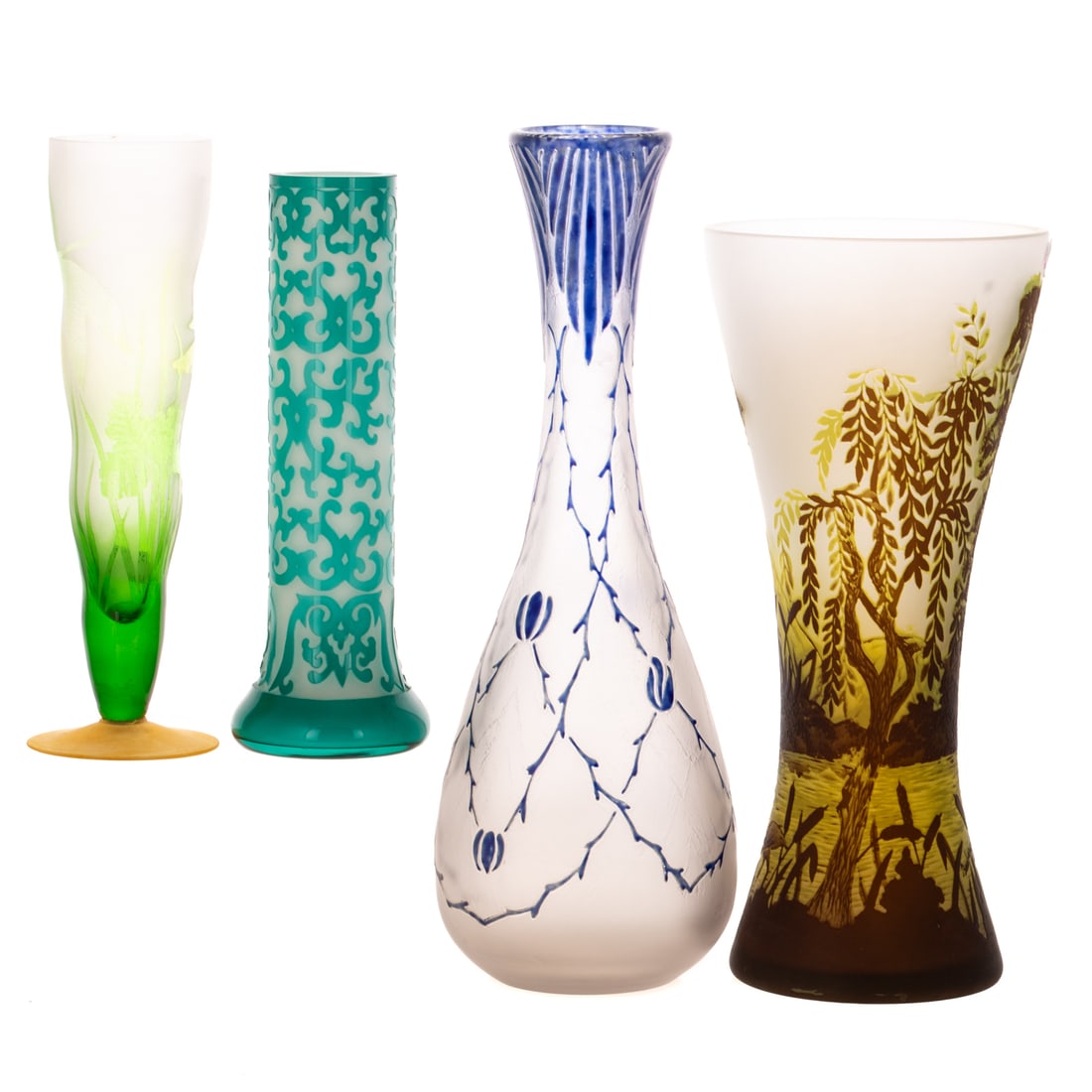 Four Cameo Glass Vases (1 of 3)