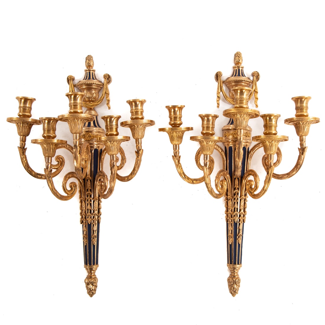 A Pair Beaux Arts Style Gilt Bronze Sconces (1 of 3)