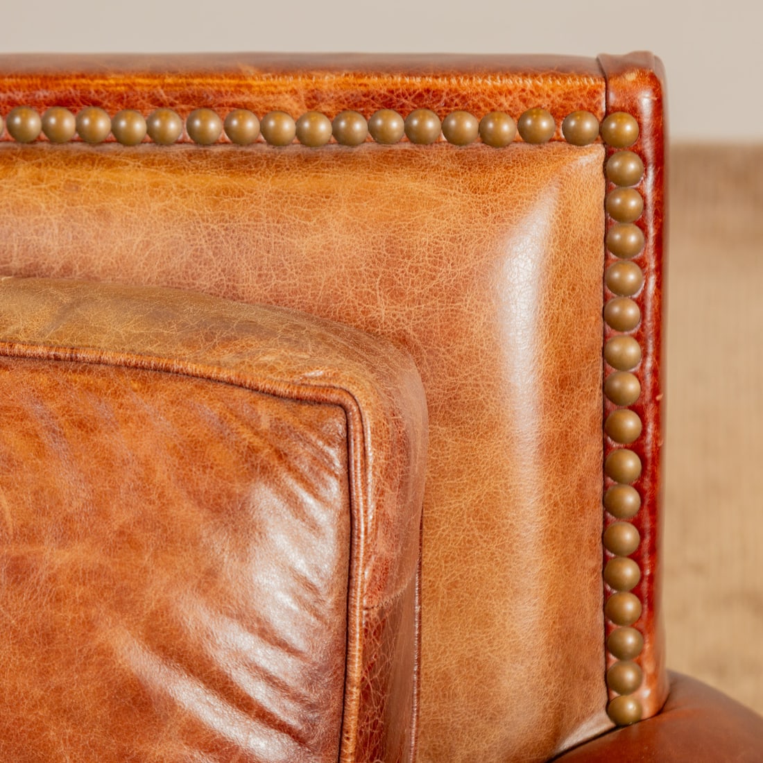 Contemporary Leather Six Cushion Sofa - 3