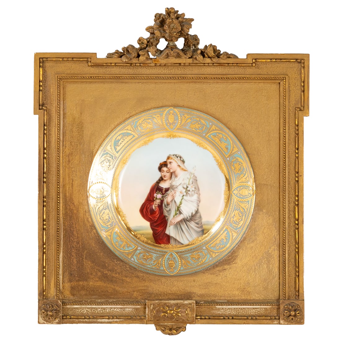 Royal Vienna Hand-Painted Porcelain Cabinet Plate (1 of 3)