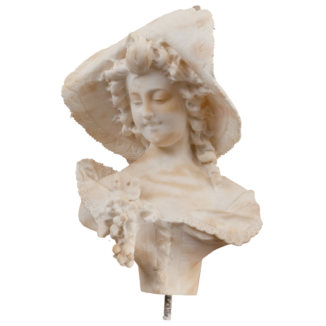 An Adolfo Cipriani Carved Marble Bust Of A Lady (1 of 6)