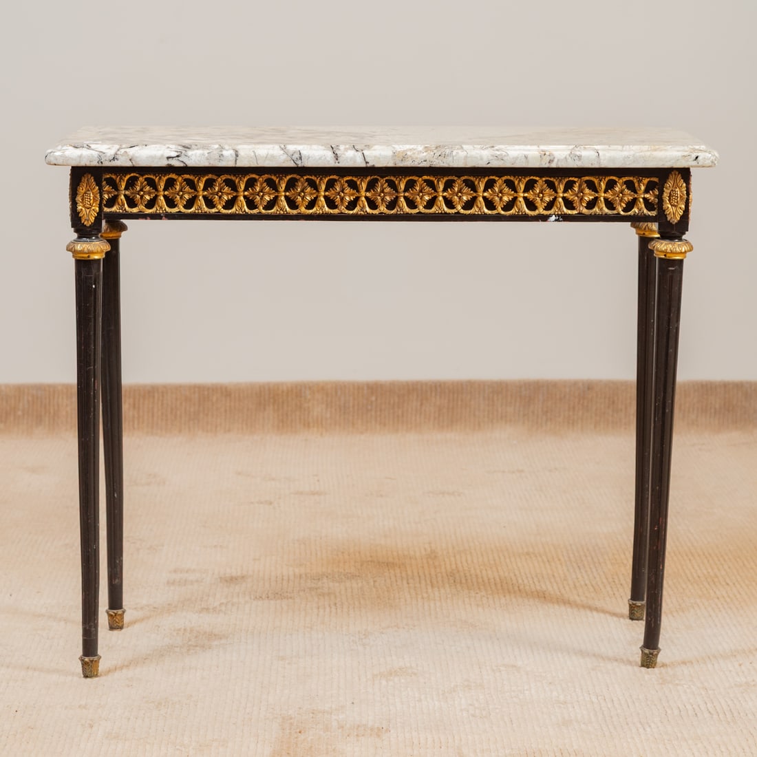Louis XVI Style Marble Top Console Table (1 of 5)