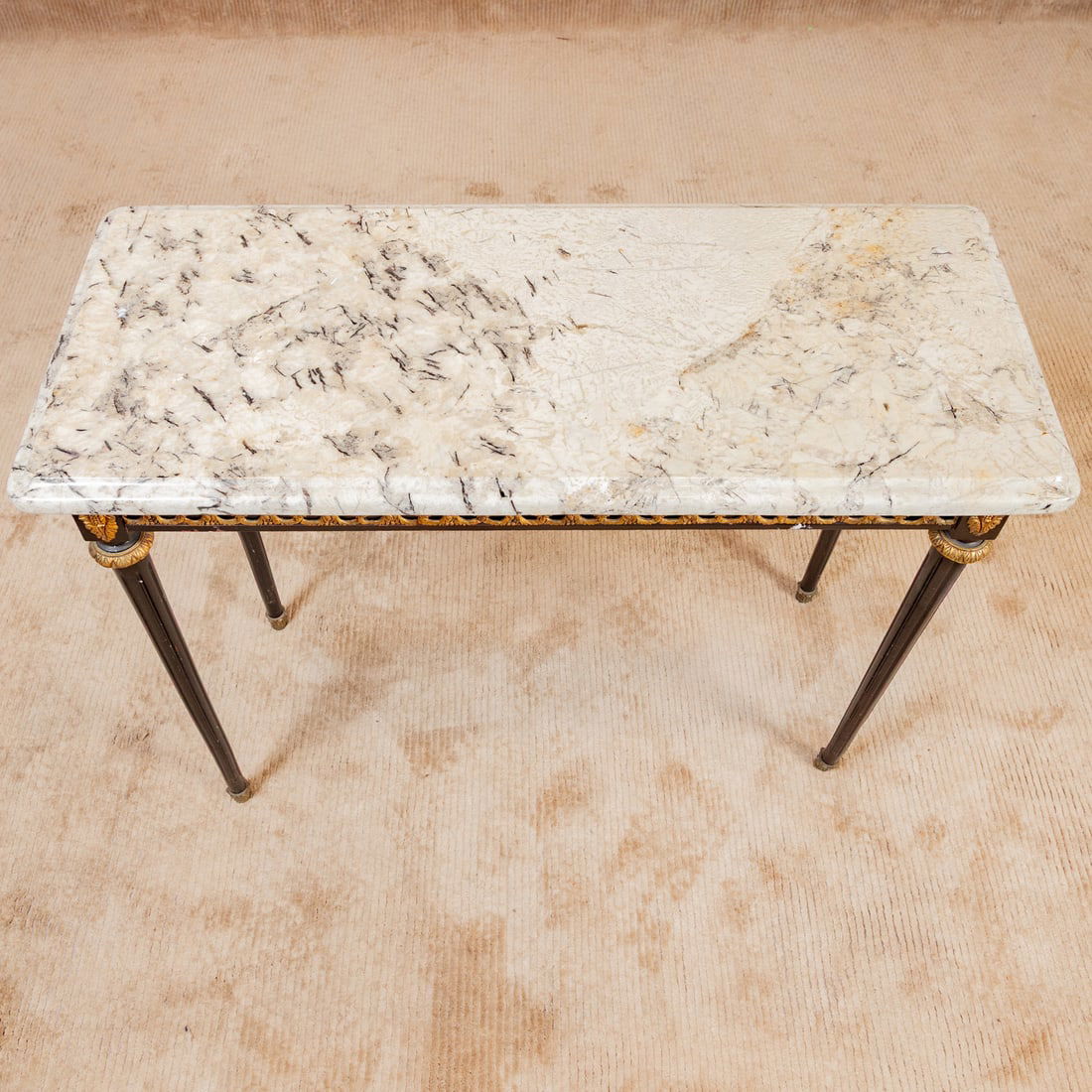 Louis XVI Style Marble Top Console Table - 2