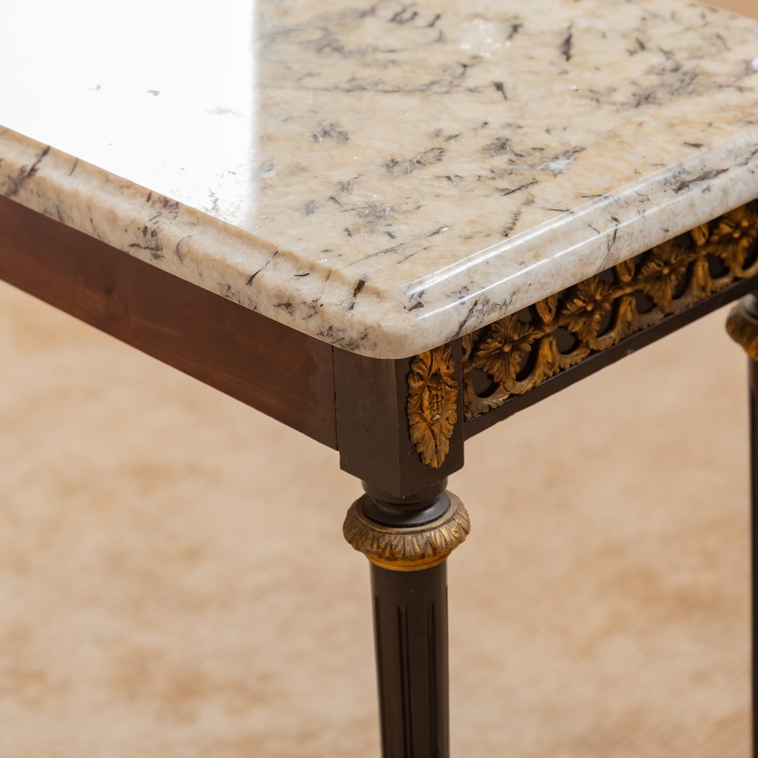 Louis XVI Style Marble Top Console Table - 3