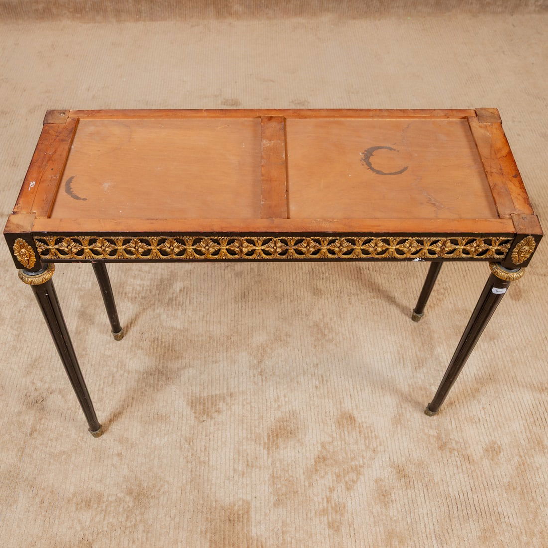 Louis XVI Style Marble Top Console Table - 5