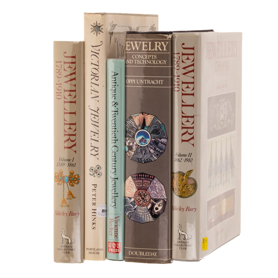 A Group of Books on Jewelry Design Periods: Includes "Jewelry 1789-1910-The International Era" Volumes I & II, "Victorian Jewelry" "Antique and Twentieth Century Jewelry" and "Jewelry Concepts and Technology"