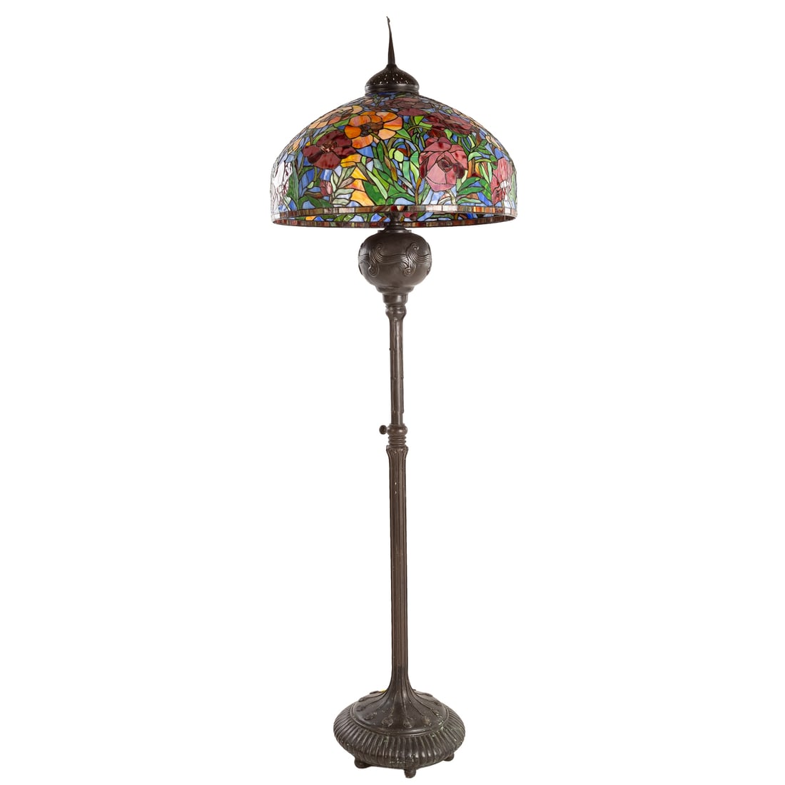 A Tiffany-Style Art Glass Floor Lamp (1 of 4)
