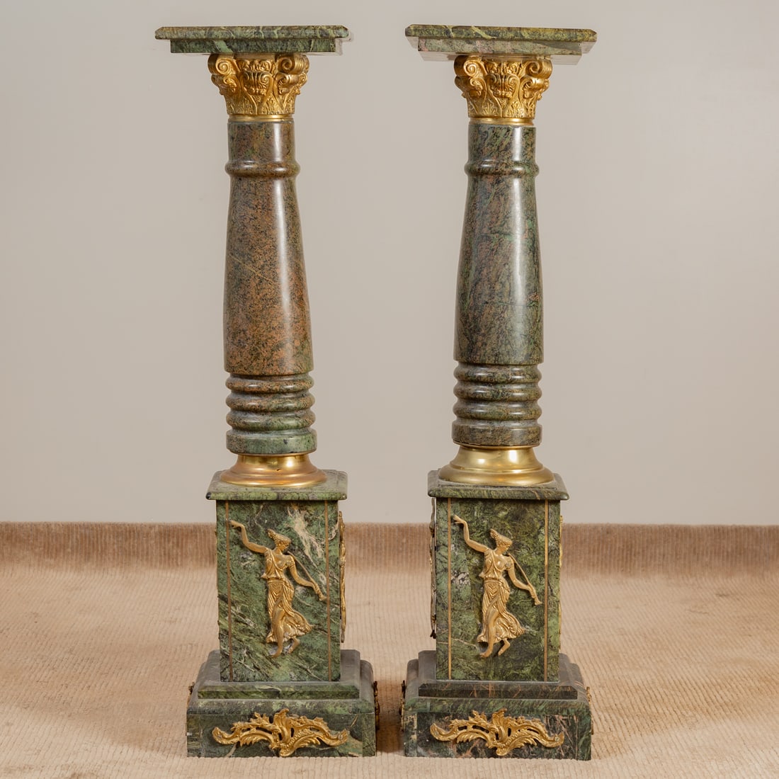 A Pair of Classically Inspired Marble Pedestals (1 of 4)