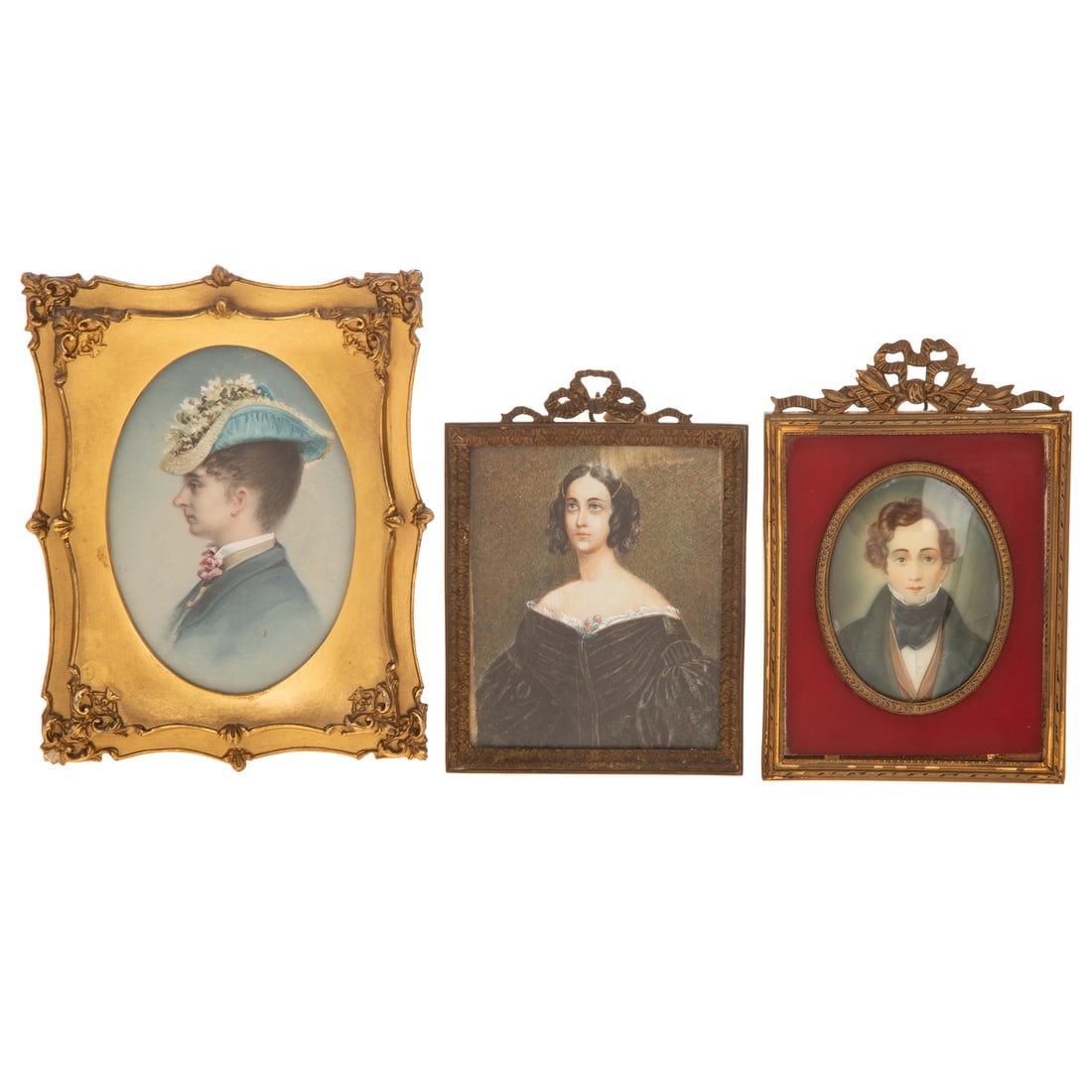 Three 19th Century European Portrait Miniatures (1 of 3)
