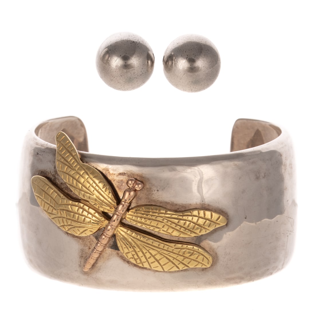 A Tiffany & Co Dragonfly Cuff & Ball Earrings (1 of 5)