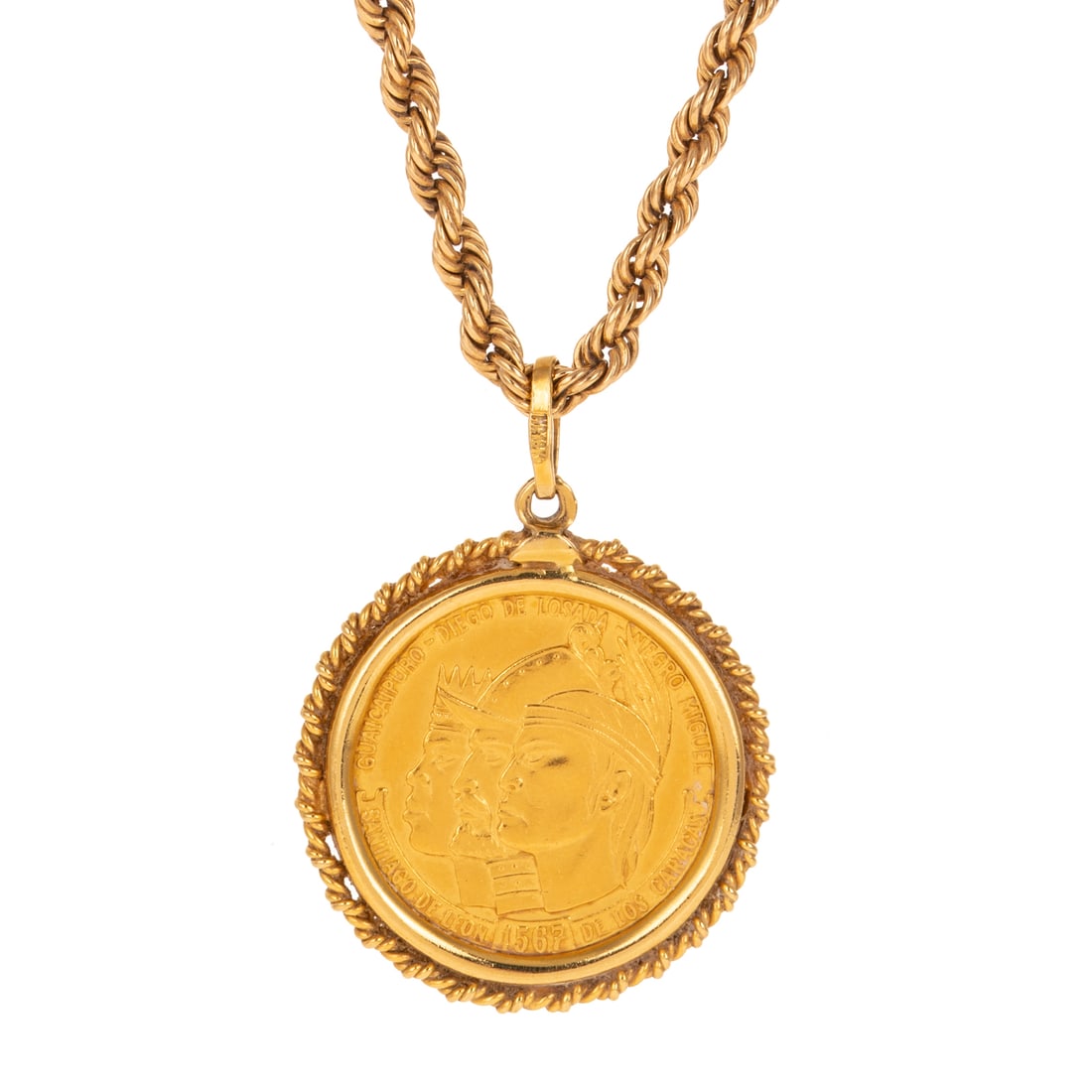 A 1967 Commemorative Gold Coin Pendant on Chain (1 of 5)
