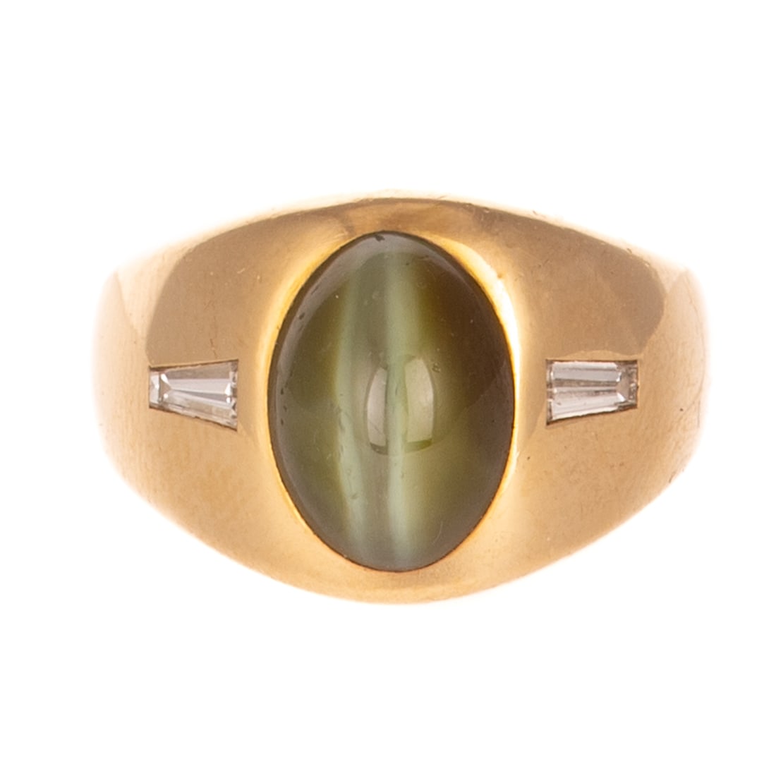 A 6.70 ct GIA Cat's Eye Chrysoberyl Ring in 14K (1 of 7)