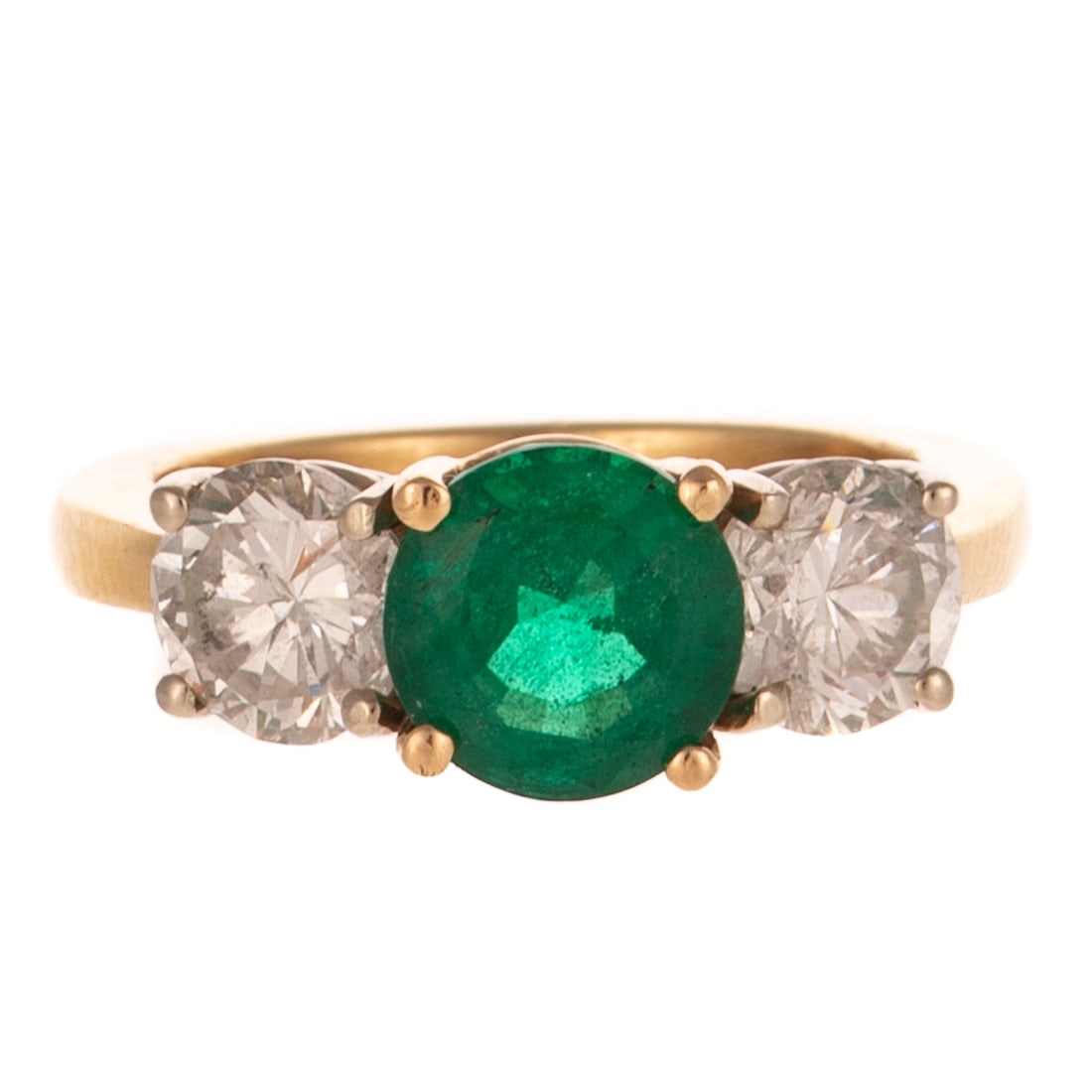 A 2.25 ct Emerald & 2.00 ctw Diamond Ring in 18K (1 of 4)