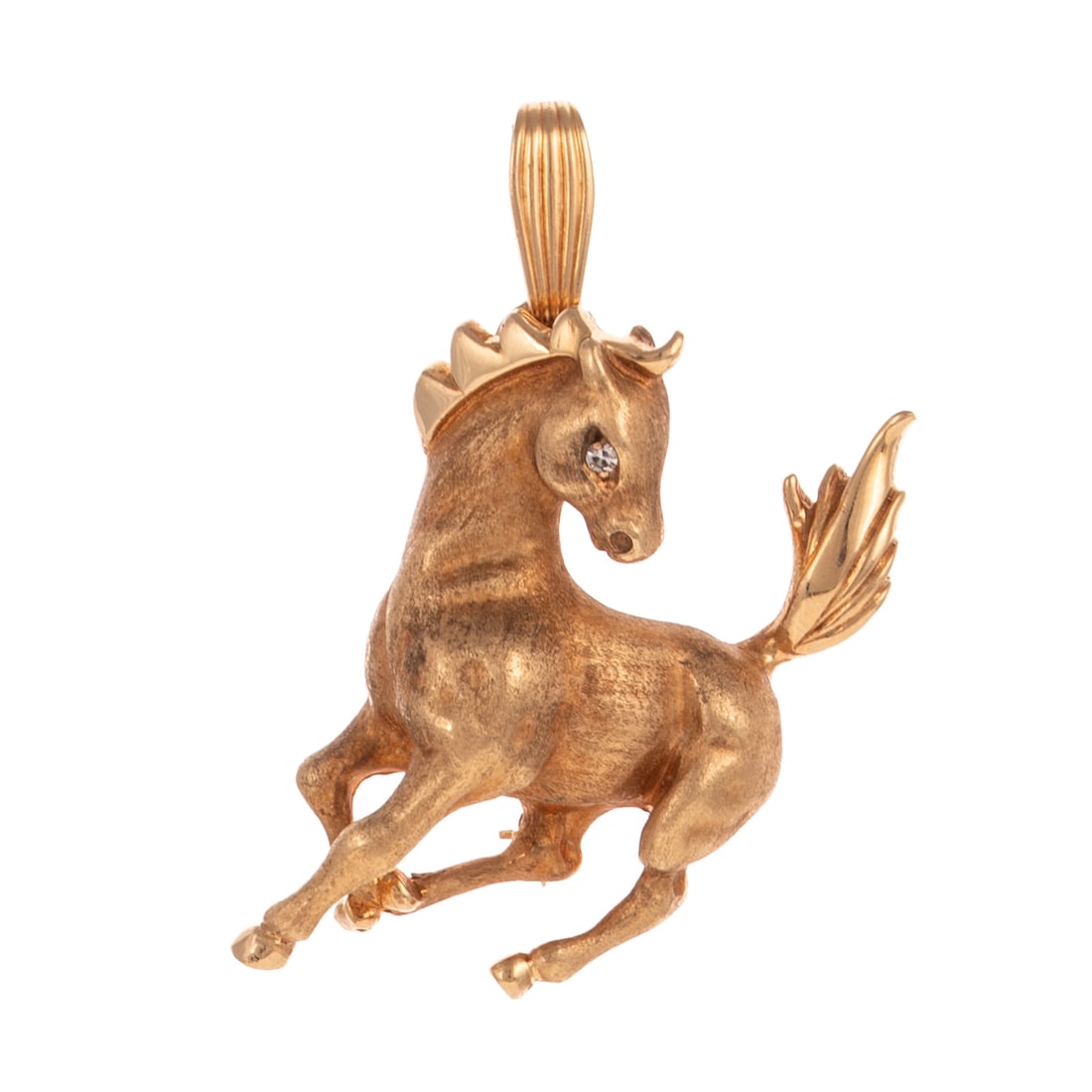 A Well Modeled Horse Pendant/Brooch in 14K (1 of 3)