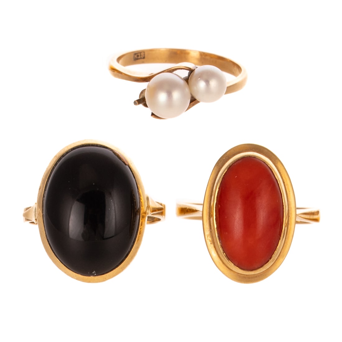 A Trio of Gemstone Rings in 18K (1 of 5)