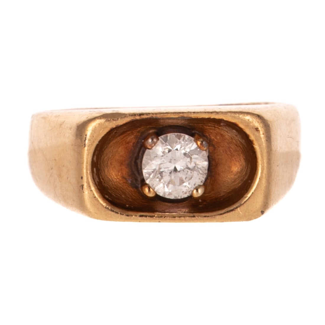 A Diamond Concave Band in 14K (1 of 5)