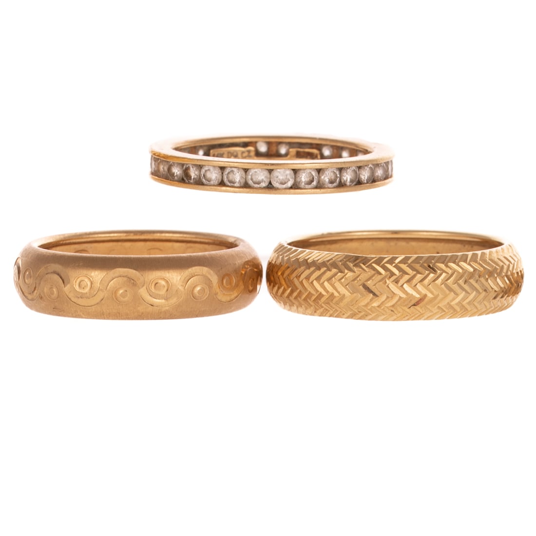 A Trio of Stacking Rings in 14K (1 of 4)