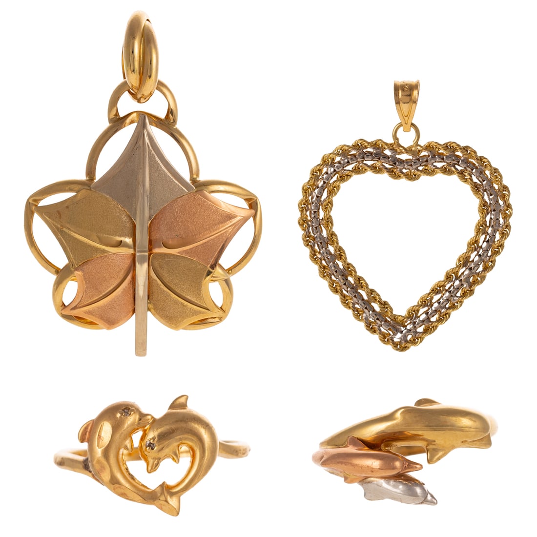 A Group of Multi-Colored Gold Jewelry (1 of 9)