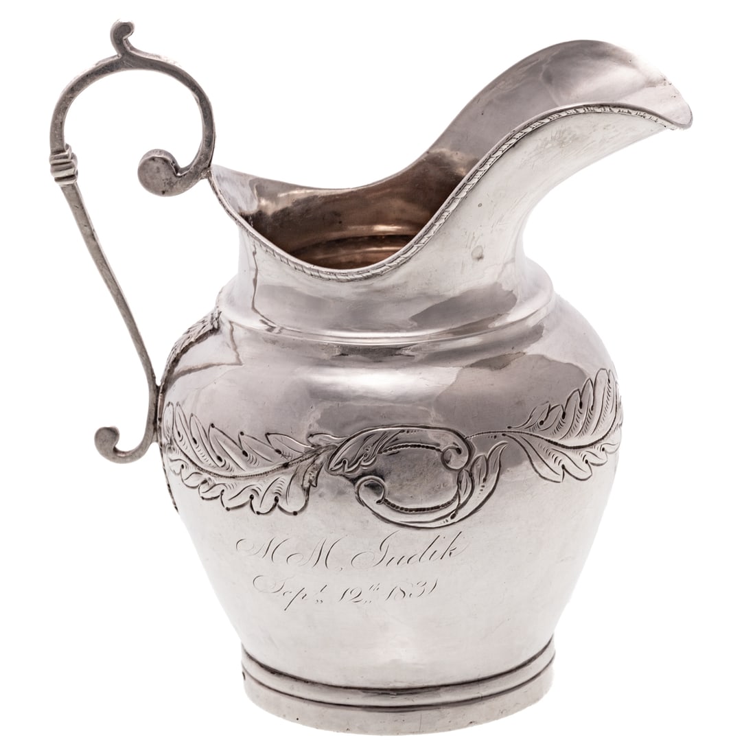 Early Samuel Kirk Coin Silver Creamer (1 of 3)