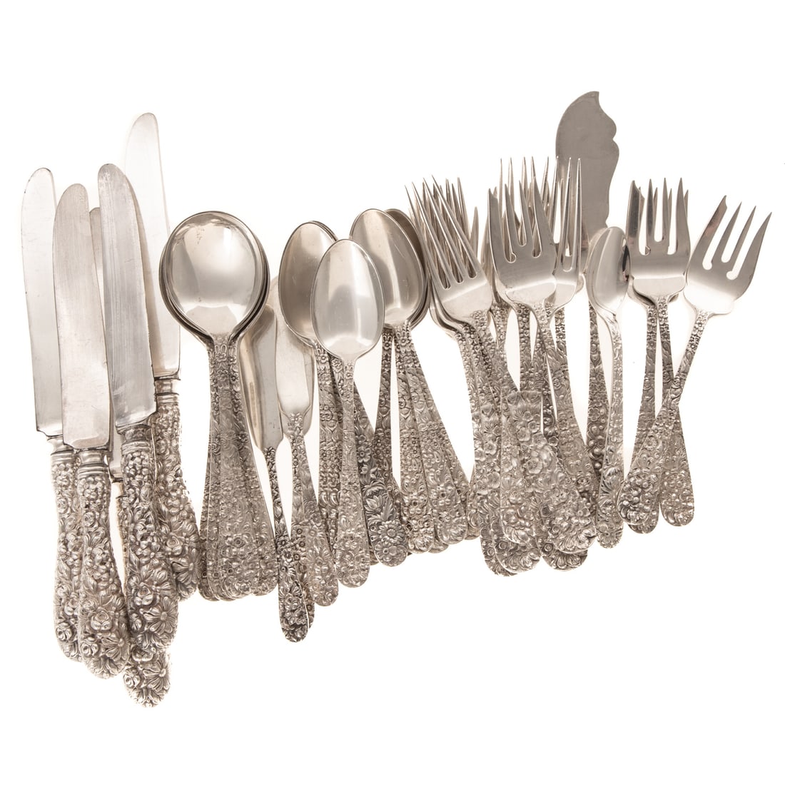 Stieff Sterling "Rose" Flatware Service (1 of 5)