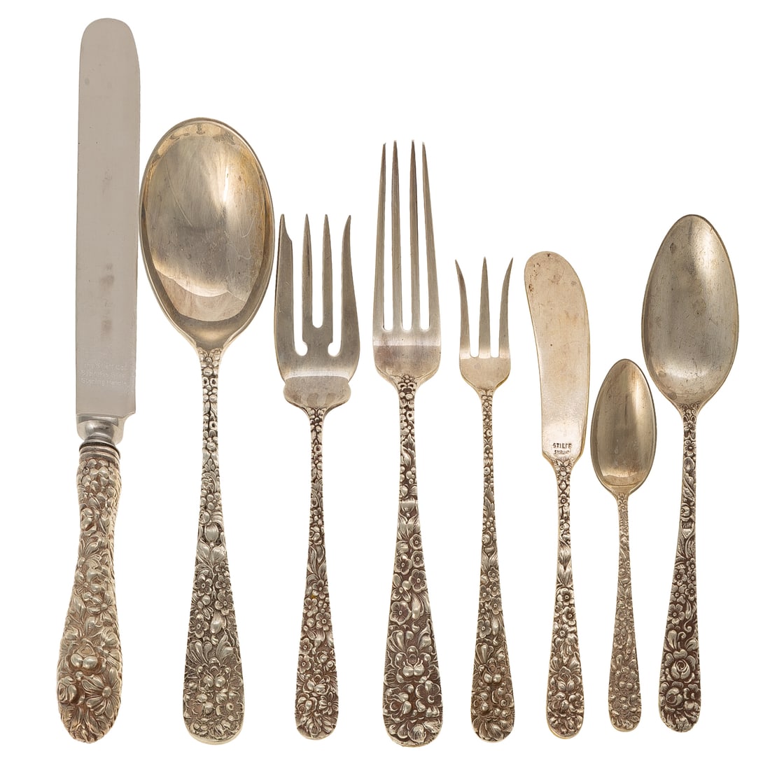 Stieff Sterling "Rose" Flatware Service (1 of 5)